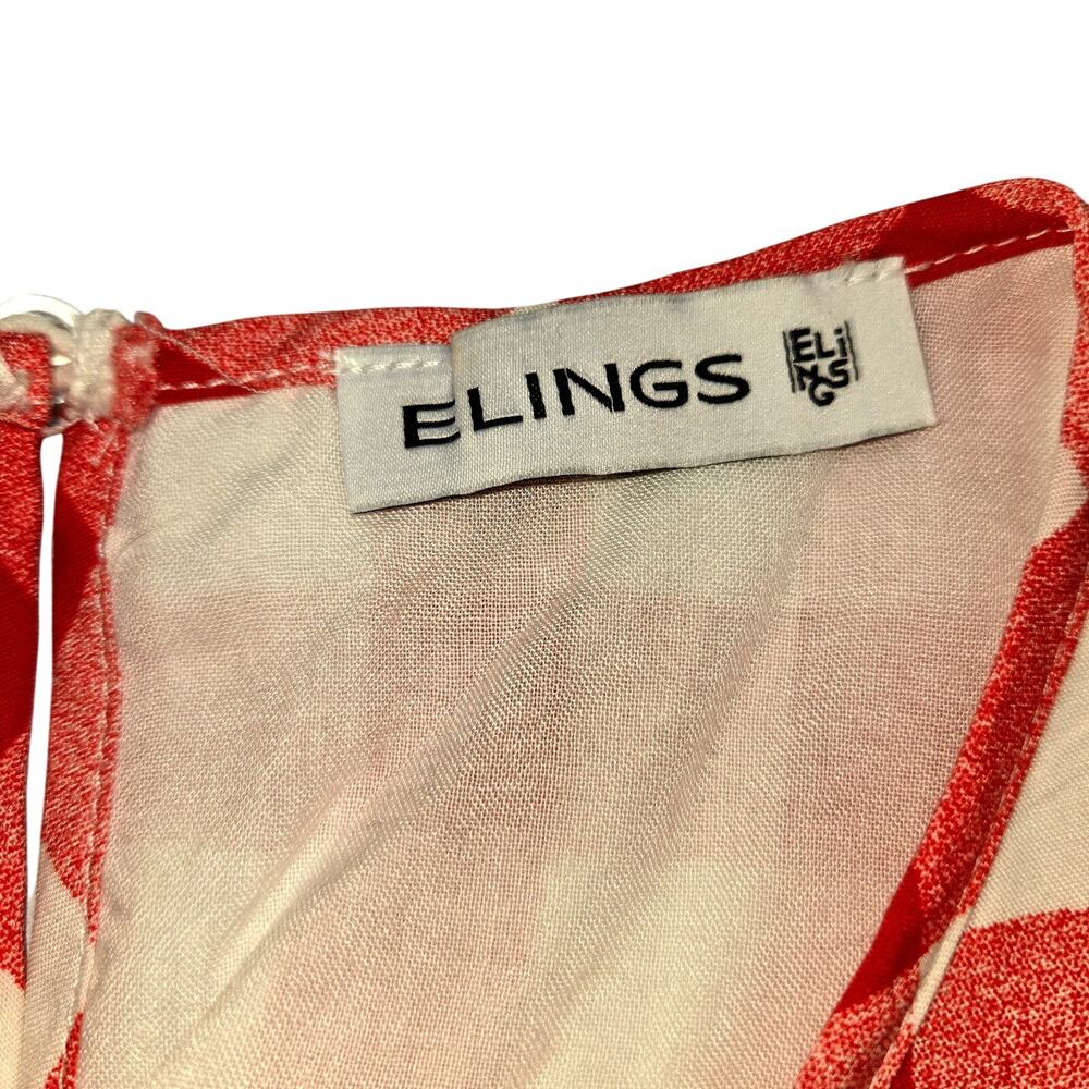Elings Large Red Checked Women's Sleeveless Sun Dress Miss Size 12 14 L - Picture 4 of 7